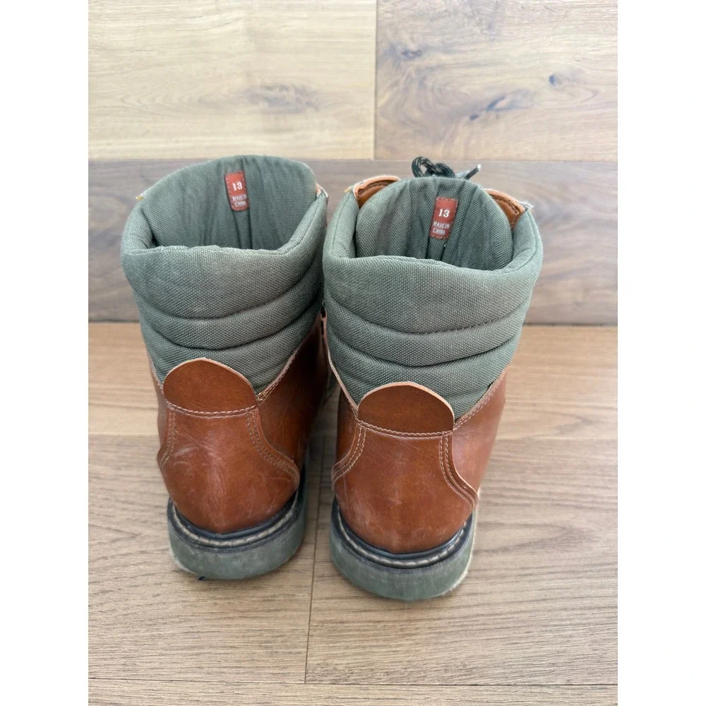 Simms Freestone Wading Boots Mens 13 Brown Leather Felt Sole Fly Fishing Boots